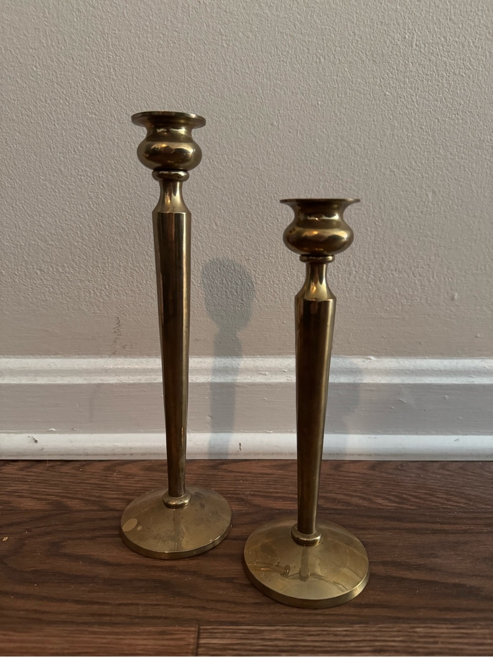 Brass Taper Candle Holders - Polished Gold Finish